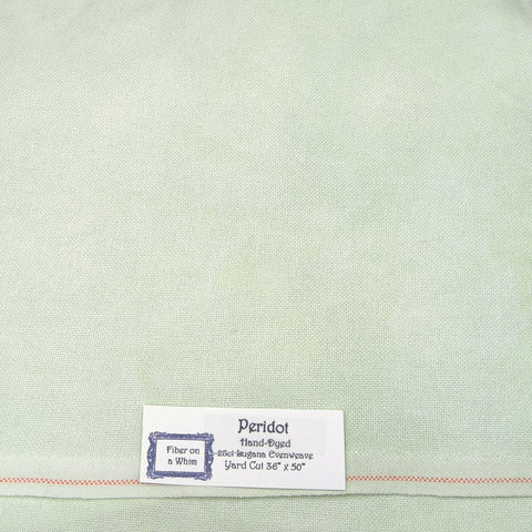 Peridot 28 count Lugana - Fiber On A Whim Fabric - In Stock