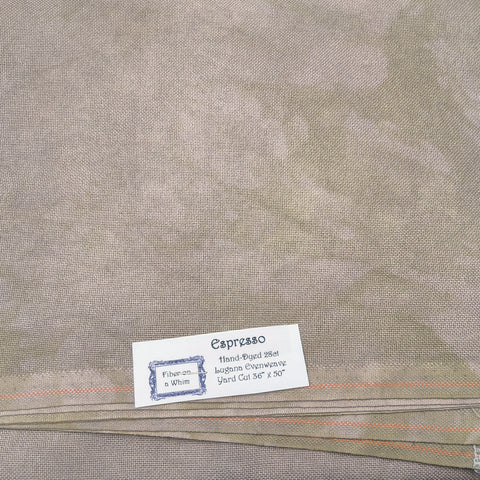 Espresso 28 count Lugana - Fiber On A Whim Fabric - In Stock