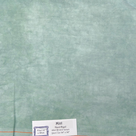 Mint 46 count Linen - Fiber On A Whim Fabric - In Stock