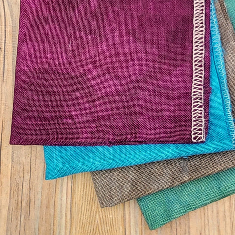 32 Count Linen Handdyed Fabric Small Cuts Bundle 001