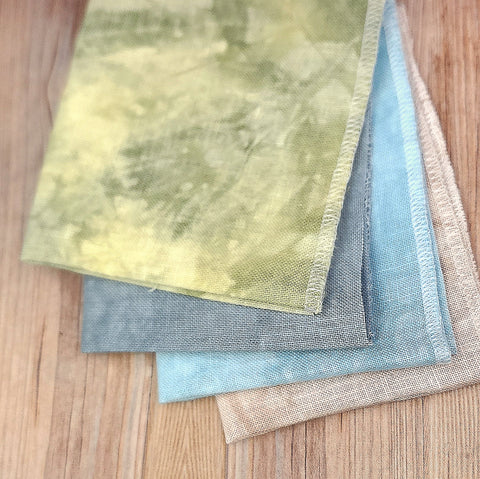 32 Count Linen Handdyed Fabric Small Cuts Bundle 002