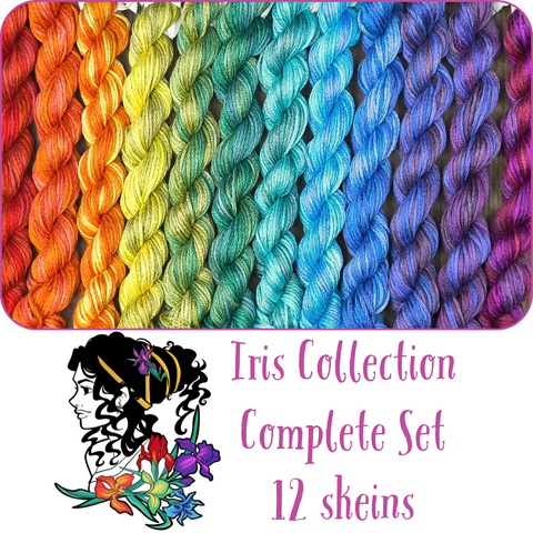 Iris Collection Flower Silk Full Set - 12 8-Yard Skeins