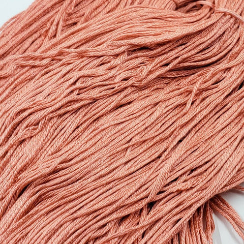 Cantaloupe - 8 yard skein - StitchySilk French Spun Silk - Limited Edition
