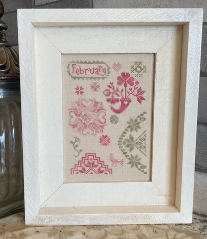 February Quaker - From the Heart Needleart Chart