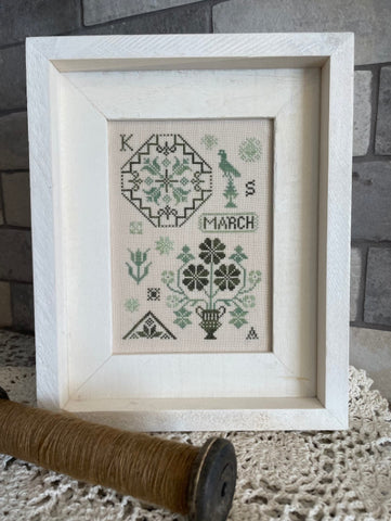 March Quaker - From the Heart Needleart Chart