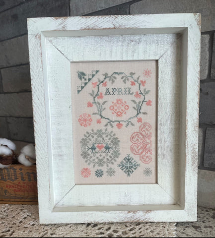 April Quaker - From the Heart Needleart Chart