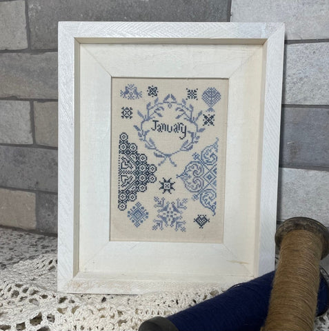 January Quaker - From the Heart Needleart Chart