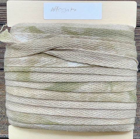 Affogato 3/8th Inch Handdyed Twill Tape By The Yard - Fiber On A Whim