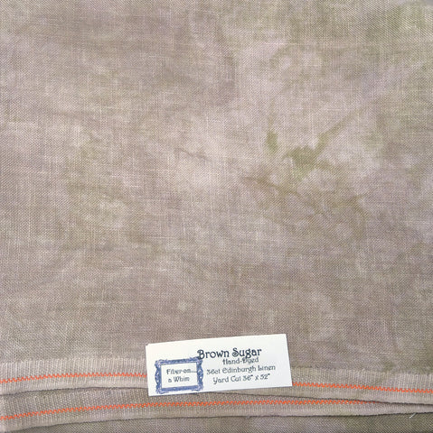 Brown Sugar 36 count Linen - Fiber On A Whim Fabric - In Stock