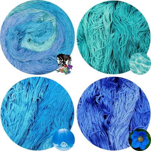 Amphitrite (Iris Collection) Flower Silk Set (1 Variegated, 3 Semi-Solids)