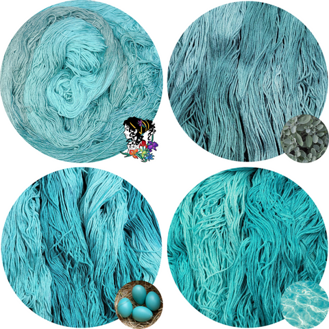 Calypso (Iris Collection) Flower Silk Set (1 Variegated, 3 Semi-Solids)