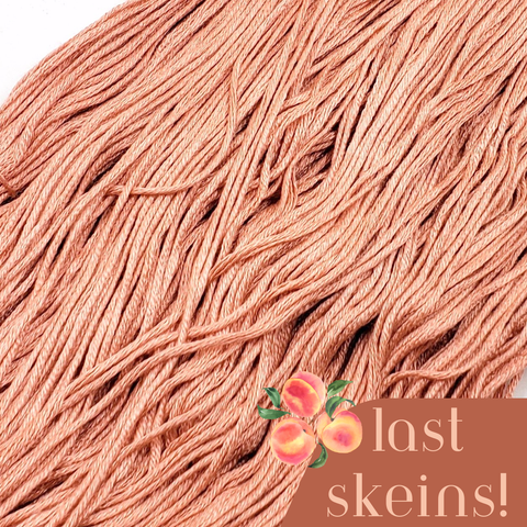 ** Last Skeins ** Peach Fuzz - 8 yard skein - StitchySilk French Spun Silk - Limited Edition