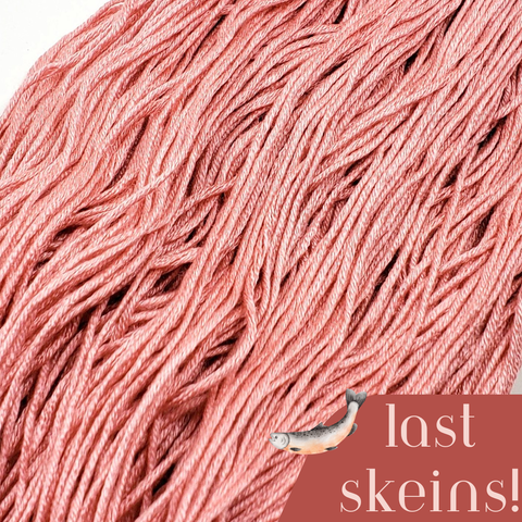 ** Last Skeins ** Salmon - 8 yard skein - StitchySilk French Spun Silk - Limited Edition