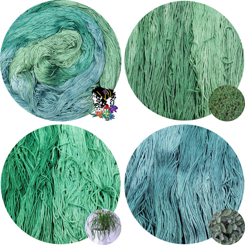 Tyche (Iris Collection) Flower Silk Set (1 Variegated, 3 Semi-Solids)