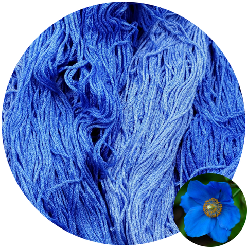 Blue Poppy - Flower Silk by StitchyBox (Standard Colorway)